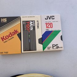 blank vhs T120 video cassette
