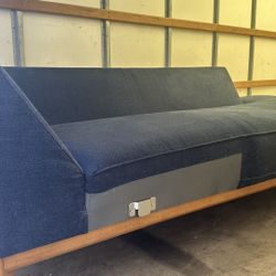 Sofa In L Form Two Section Blue Color