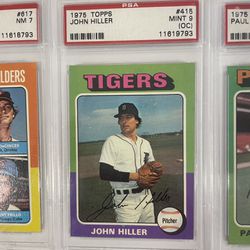 Lot Of 2 PSA Graded 1975 Baseball Cards $60