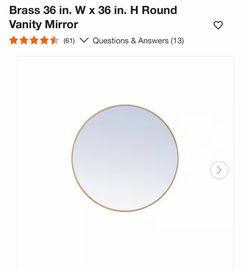 Brass 36-Inch Round Vanity Mirror