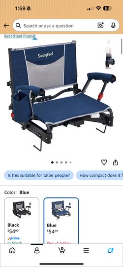SUNNYFEEL Stadium Seats with Back Support & Cushion for Bleachers, Folding Bleacher Chairs Wide with Armrests and Cup Holder, Portable Breathable Stad