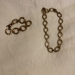 Gold Chocked And Bracelet 