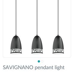 Pendant Ceiling Lamps Modern “Savignano” Light Matte Black