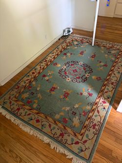 Floral Area Rug with Fringe pick up SANTA MONICA