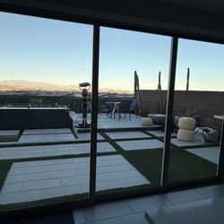 Sliding Glass Door Track.  8 Ft Tall X 12 Ft Wide