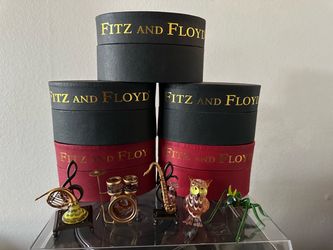 Fitz and Floyd Miniature Figurines with Boxes Bundle/Lot of 5