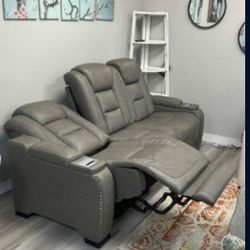 Italian Leather Power Recliner Sofa Same Day Delivery