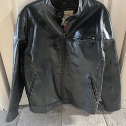 Vintage Route66 Leather Biker Jacket Large