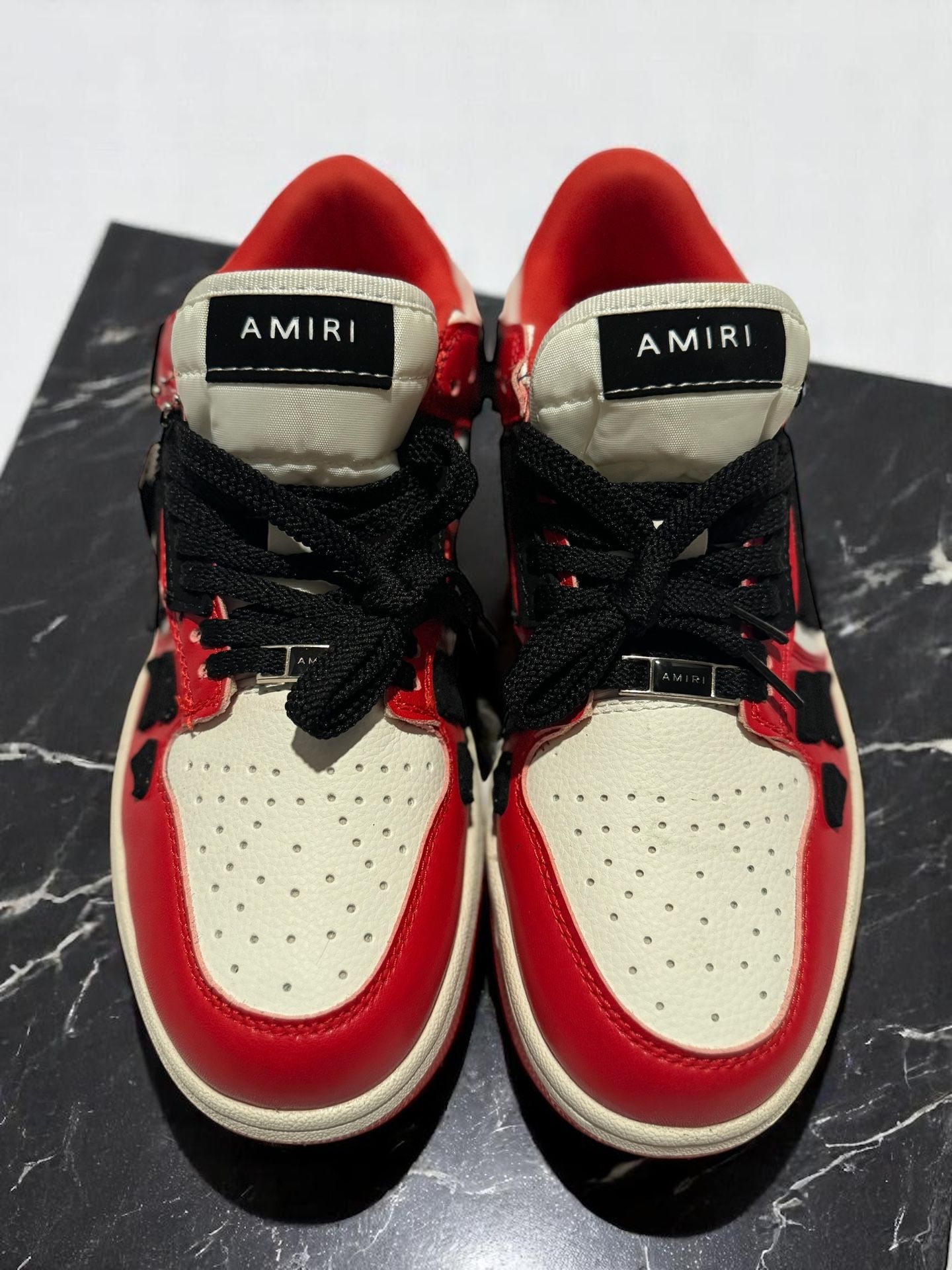 Amiri Skel Top Low - Red/Black/White