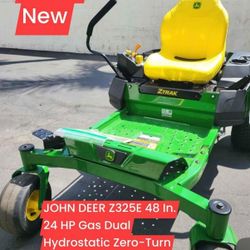 JOHN DEER Z325E 48 In. 24 HP Gas Dual Hydrostatic Zero-1 Turn Riding Mower NO DECK 