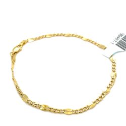 14Kt Yellow Gold 7” Cuban Confetti Link Bracelet 1.20g 199467