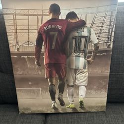16x20 Ronaldo And Messi Portrait 