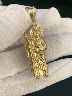 2" Gold San Judas pendant #33924