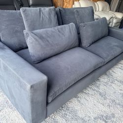 West Elm Midnight blue Couch 82" 