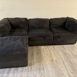 Sectional Couch Dark Grey 