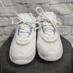Nike Air Monarch IV Womens White & Blue Athletic Sneakers Size 10