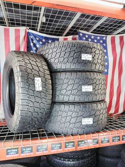 ✅ 4 USED TIRES LT285/60R18 NITTO TERRA GRAPPLER ALL TERRAIN 2856018