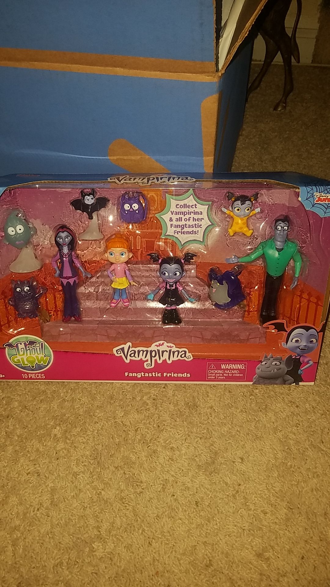 NEW VAMPIRINA FANGTASTIC FRIENDS SET OF 10 GHOUL GLOW ACTION FIGURES VVHTF!!