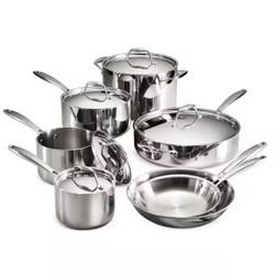 Signature Tri-Ply Clad 12-Piece Stainless Steel Cookware Set