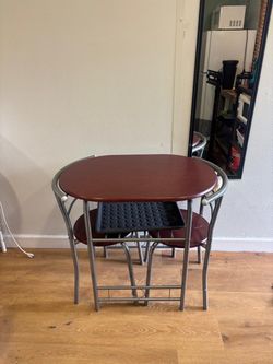 Compact Bistro Table and 2 Chairs Set