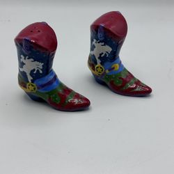 Cowboy - Western - Stagecoach Salt and Pepper Cowboy Boot Set