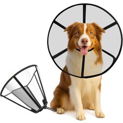 Brand New Adjustable Soft Dog Cone Collar for After Surgery Recovery, Comfortable Pet Recovery Protective Collar for Medium Large Dogs