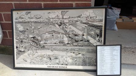 Framed Grateful Dead poster
