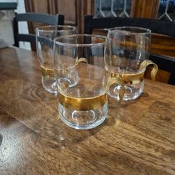 Set Of 3 Vintage Coffee Glasses