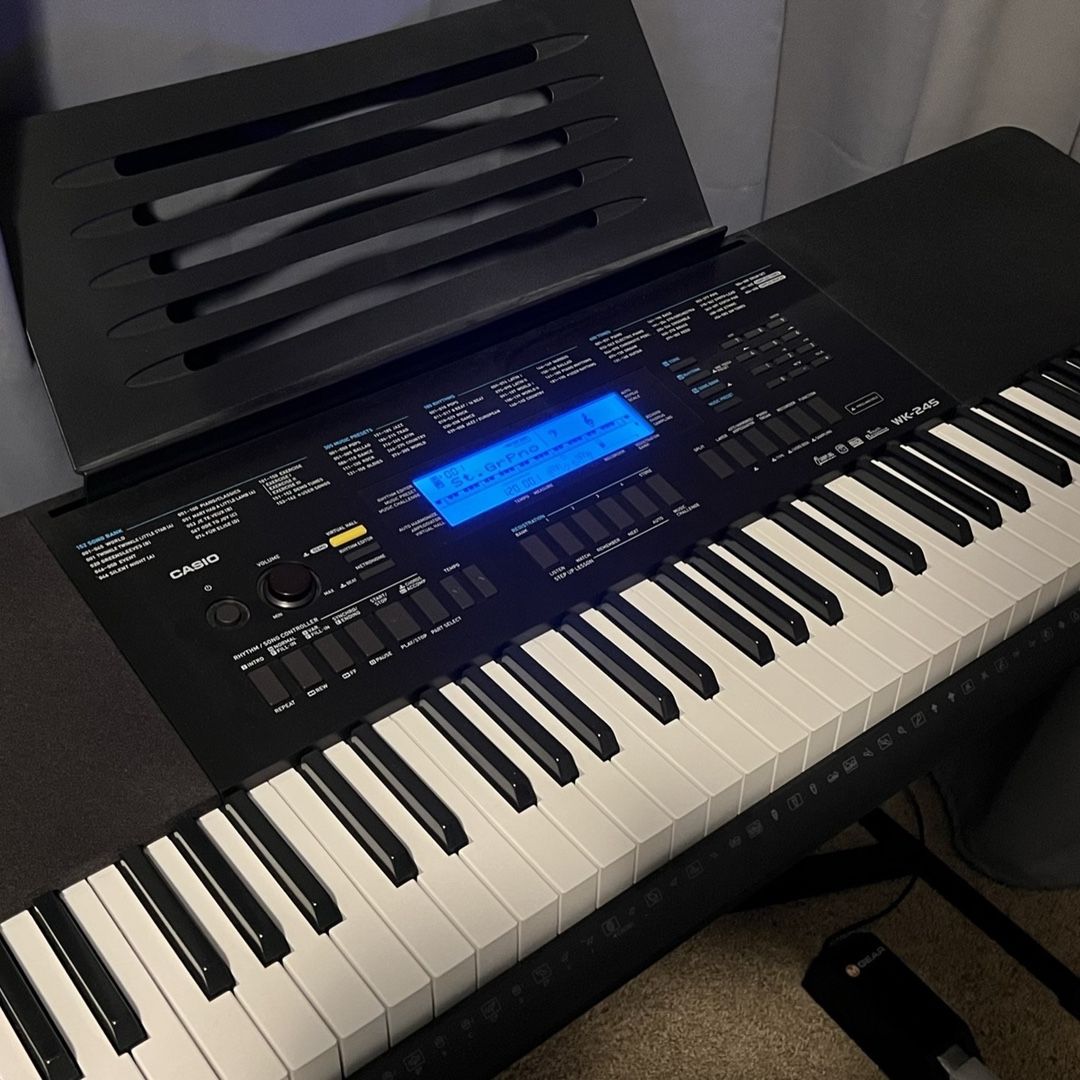 Casio WK 245 PPK 76 Key Premium Portable Keyboard Package with