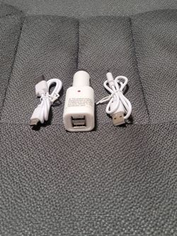 Car Charger with 2 new USB and type C cable