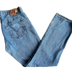 Levi's 501 Jeans Distressed Button Fly 34 x 32 (32 X 30”) Pre-Loved Grungy