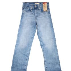Womens Levi's 724 High Rise Slim Straigh Cropped Jeans Sz 27 NWT