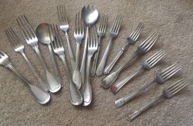 Antique silver plated utensils