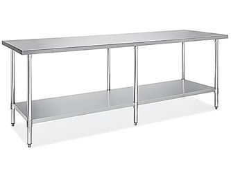 Economy Stainless Steel Worktable - 96 x 30"