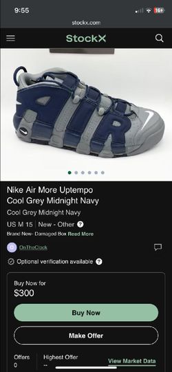 Nike Air More Uptempo Cool Grey Midnight Navy