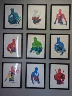 Superhero Art Frames (Marvel and DC )