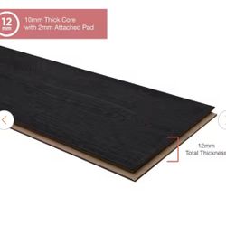 Pergo Outlast+ Pure Black Oak 12 mm T x 7.4 in. W Waterproof Laminate Wood Flooring (19.63 sqft/case)