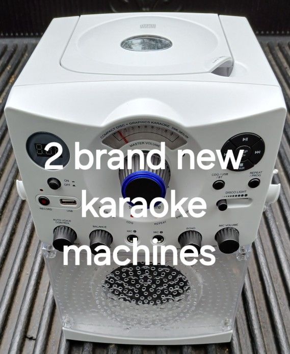 2 Brand New Karaoke Machines, Missing Ac Power Supply Cables So Only $20 For Both