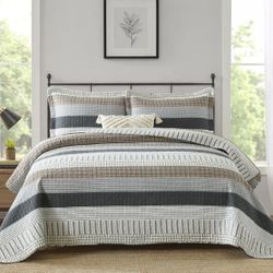 Queen Size Quilt Set 100% Cotton 3 Pcs