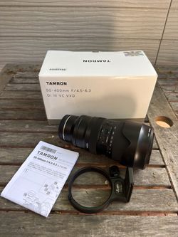Tamron 50-400mm f4.5-6.3 VC telephoto lens for Nikon Z Mount -Excellent Condition