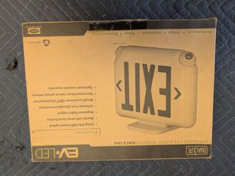 DualLite exit sign with emergency lights white, one or two faces LED