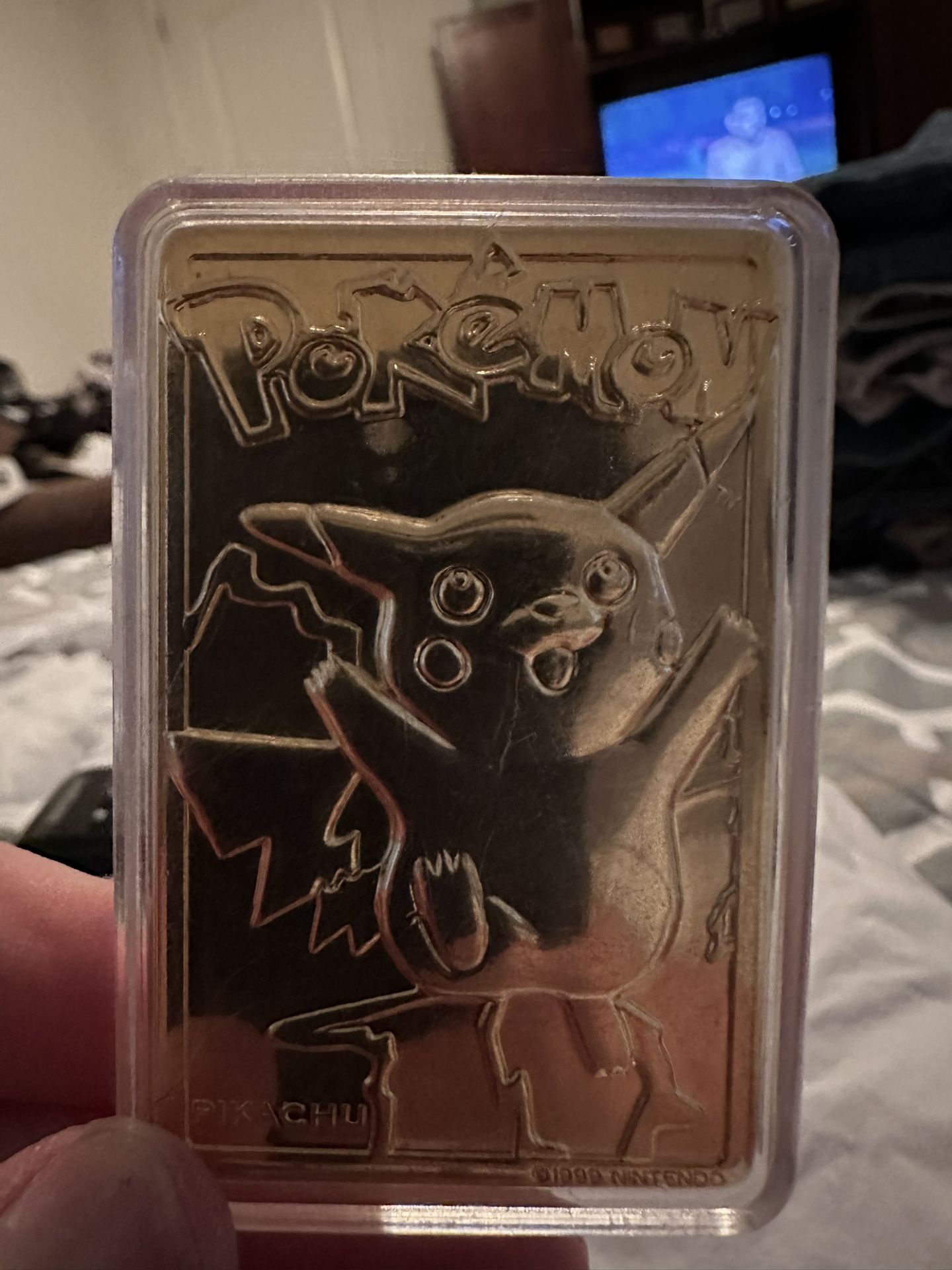 Pokeman Pikachu 23K Gold Vintage 1999 never out of case