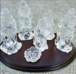 Vintage Glass 6 Piece Nativity Set Nice!