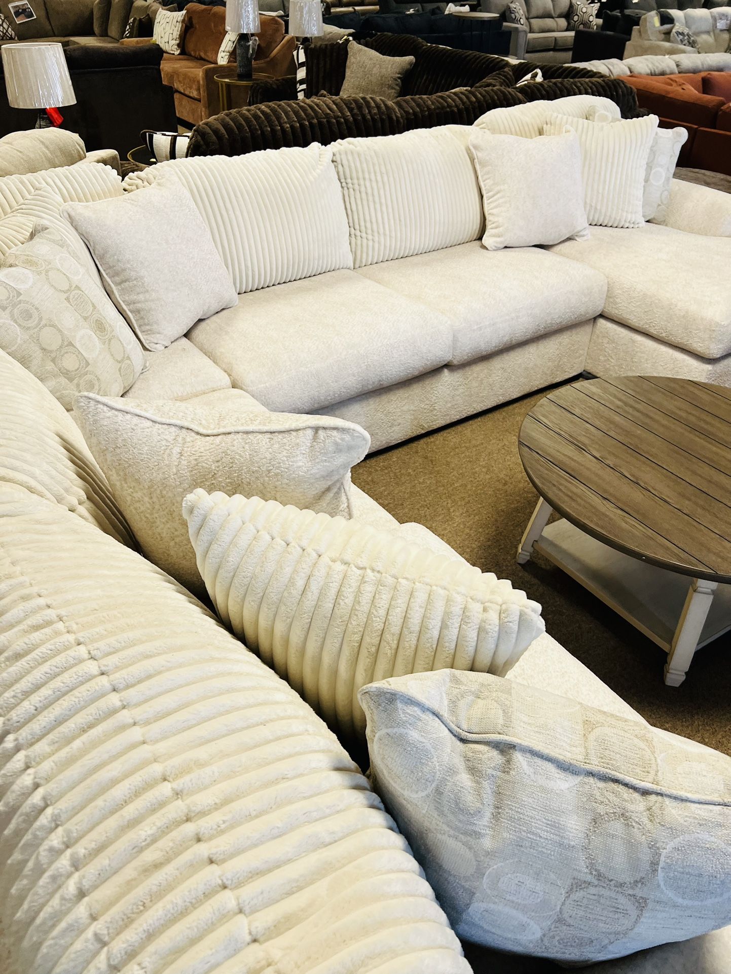Stunning Deep Chaise Sectional!