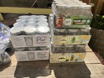 NEW Mason Canning Jars – Ball, Kerr & PUR – Pint & Quart – 5 Dozen