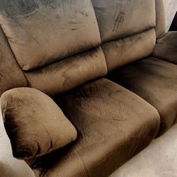 Beautiful, elegant luxury, upscale, brand, new double recliner sofa