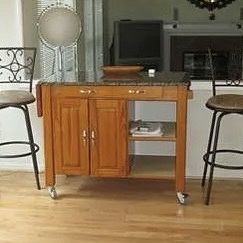 Kitchen Island With Storage And Granite Countertop