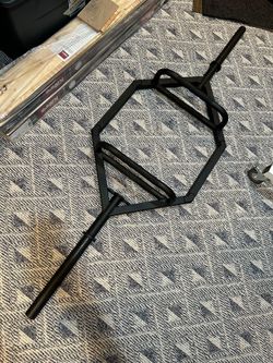 Hex trap bar / squat bar and safety bars