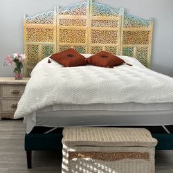 Room Divider (used as Headboard), Storage Chest and Nightstand $100 OBO