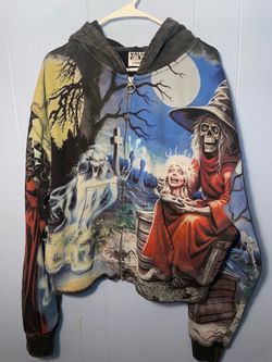 Vale Halloween cemetery zip up hoodie